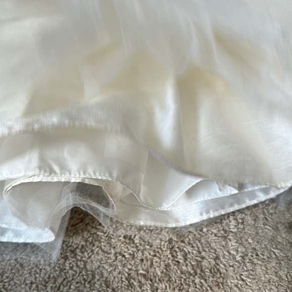 David’s Bridal Flower Girl Dress Sleeveless 2T Tulle Bling - Picture 4 of 7